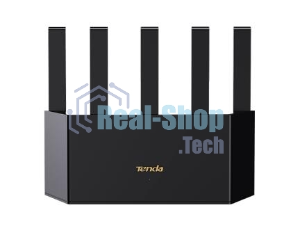 Маршрутизатор Wi-Fi Tenda TX12L PRO двухдиапазонный стандарта AX3000, 5 внешних антенн 6dBi, 1-port 10/100/1000Mbps WAN, 3-ports 10/100/1000Mbps LAN