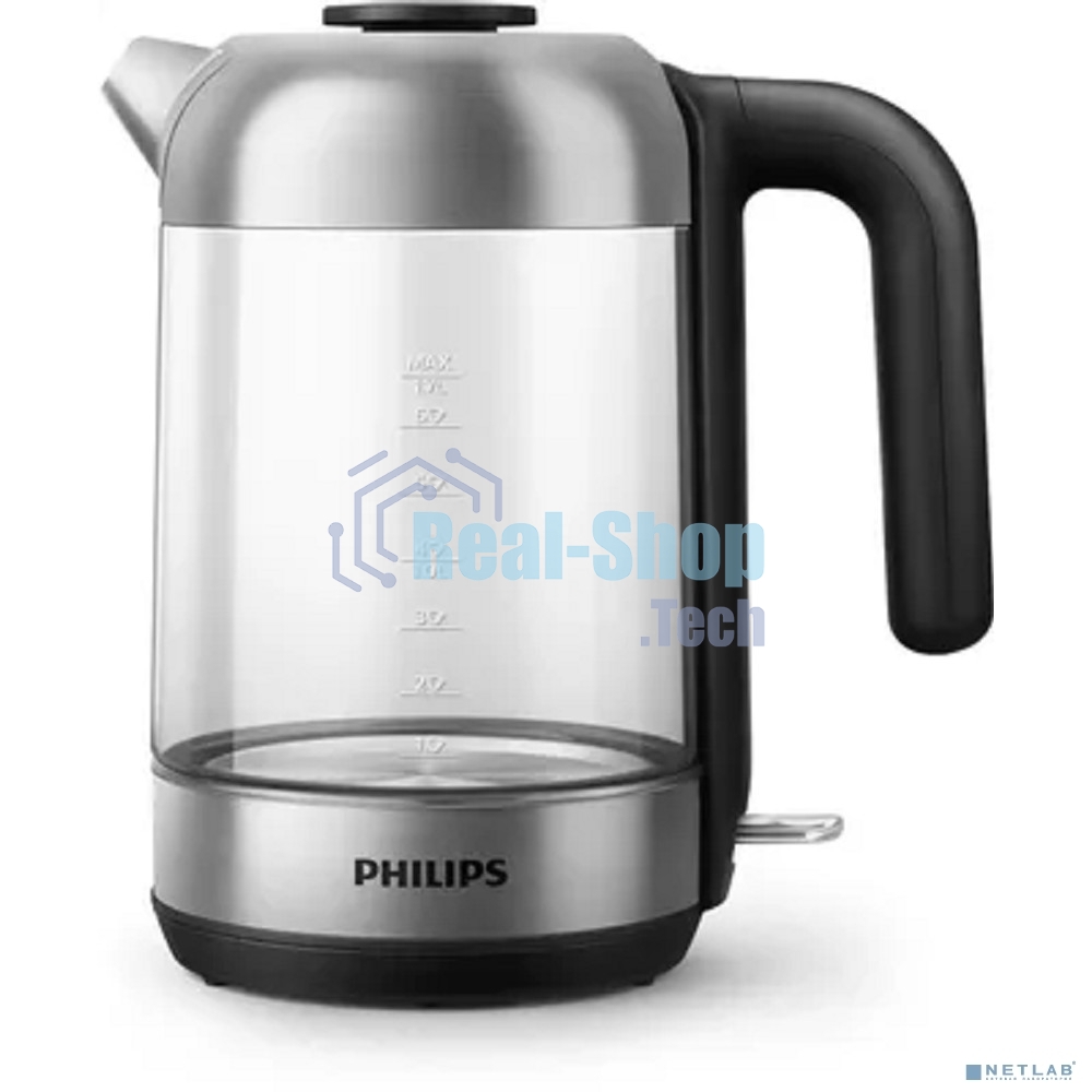 Чайник электрический Philips HD9339/80 1.7 л, 2200 Вт, прозрачный (корпус: стекло)