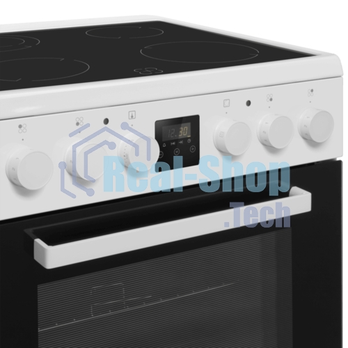 Плита электрическая Maunfeld MEC67CW08TD белый, конфорок 4 шт, духовка 59 л, 60 см x 85 см x 60 см