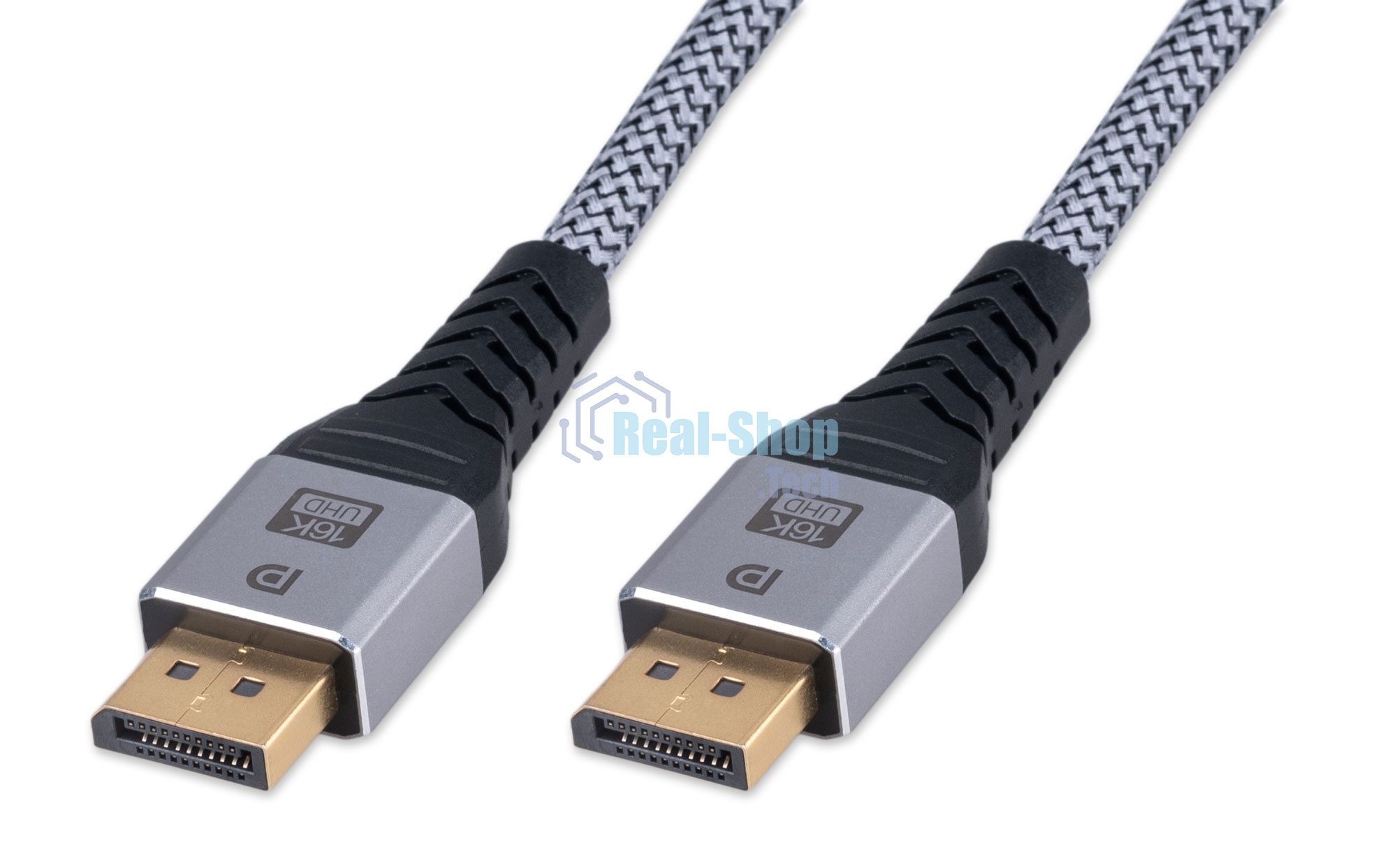 Кабель DisplayPort Cablexpert CCP-DP16K-2M, 20M/20M, v2.1, 16K, медь, тройной экран, позол.контакты, нейлон.оплетка, метал.коннекторы, 2м, черный, коробка