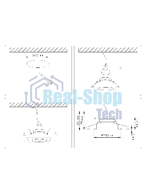 Встраиваемый точечный светильник Ambrella light TN102828 BK/BK черный/черный GU5.3 92*92*50