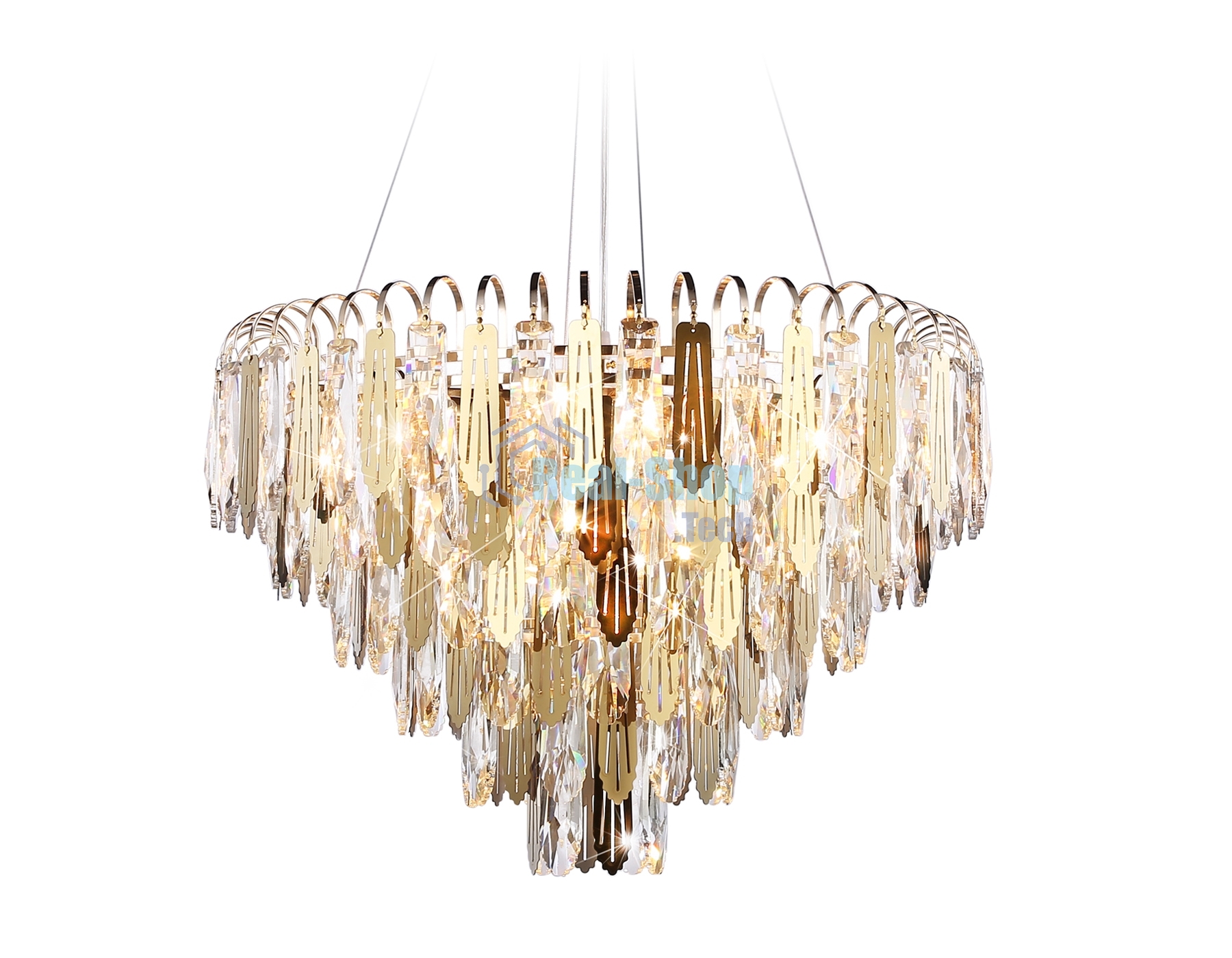 Светильник Ambrella light TR5258/11 SGD/CL золото/прозрачный E27*11 max 40W D600*400