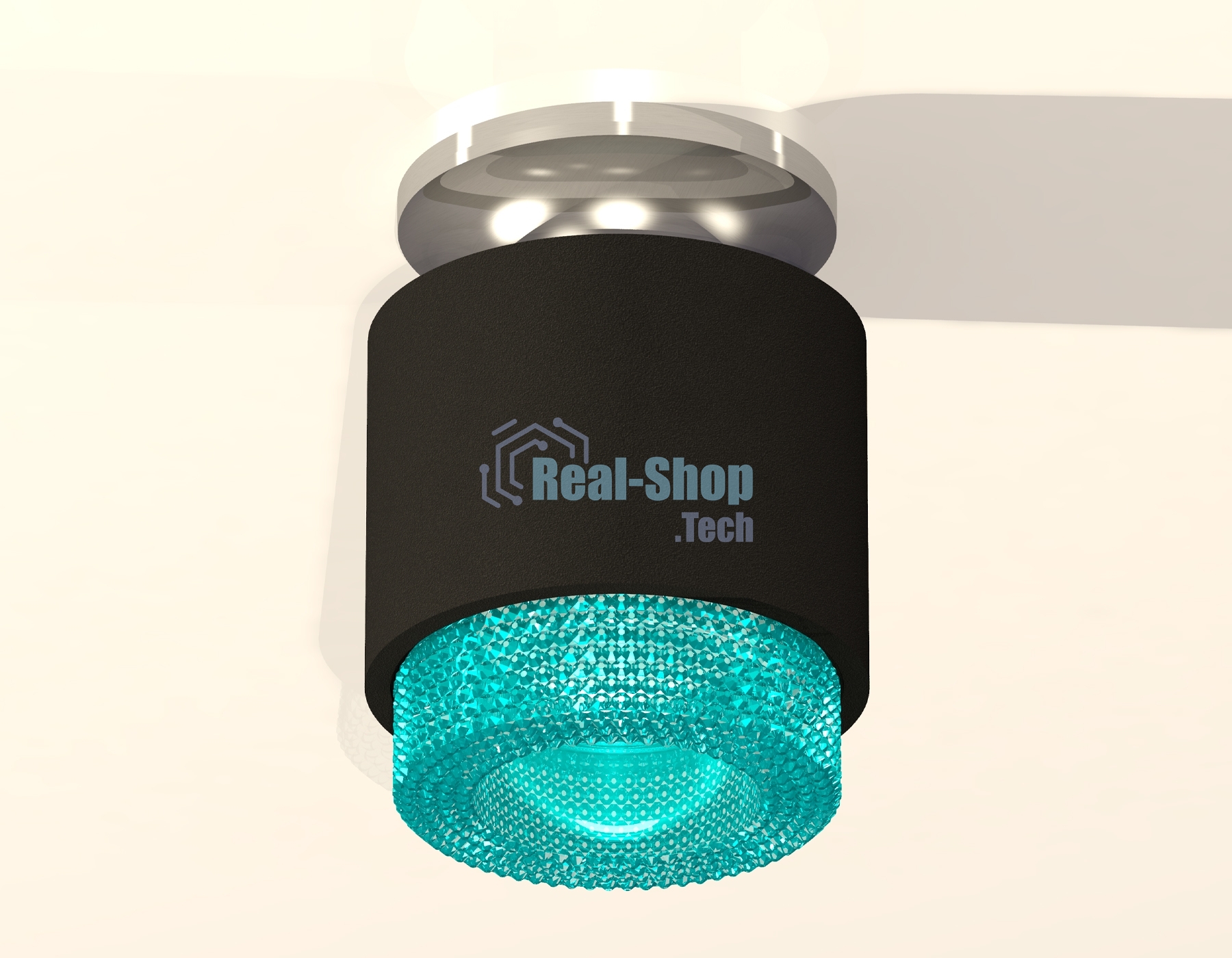 Светильник Ambrella Light XS7511082 SBK/PSL/BL черный песок/серебро полированное/голубой MR16 GU5.3 (N7927, C7511, N7194)