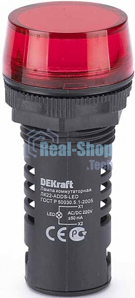 Лампа коммутационный ADDS 22мм LED 220В AC/DC ЛK-22 красн. SchE 25119DEK