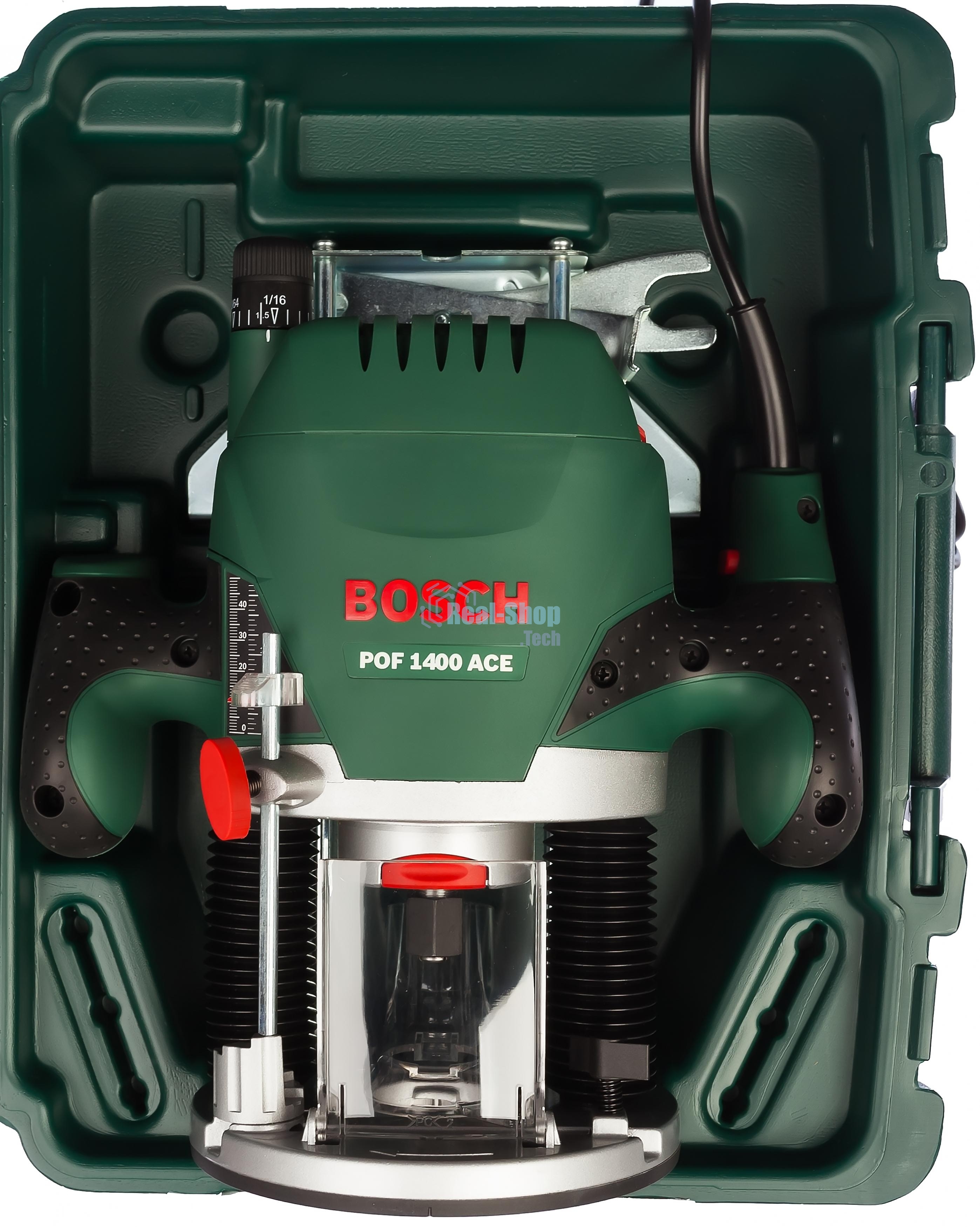 Фрезеры Bosch POF 1400 ACE 060326C820 Фрезерная машина 1400 Вт, 11000–28000 об/мин, 55мм, 3.5 кг