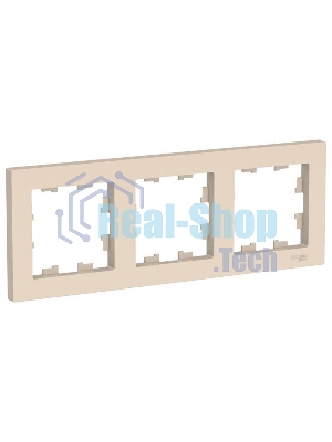 Рамка 3-постовая Schneider-electric AtlasDesign, универсальная, бежевый