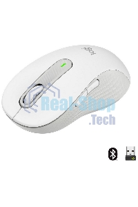 Мышь беспроводная Logitech Signature M650 L белый, 4000 dpi, радиоканал, Bluetooth, USB, кнопки - 5