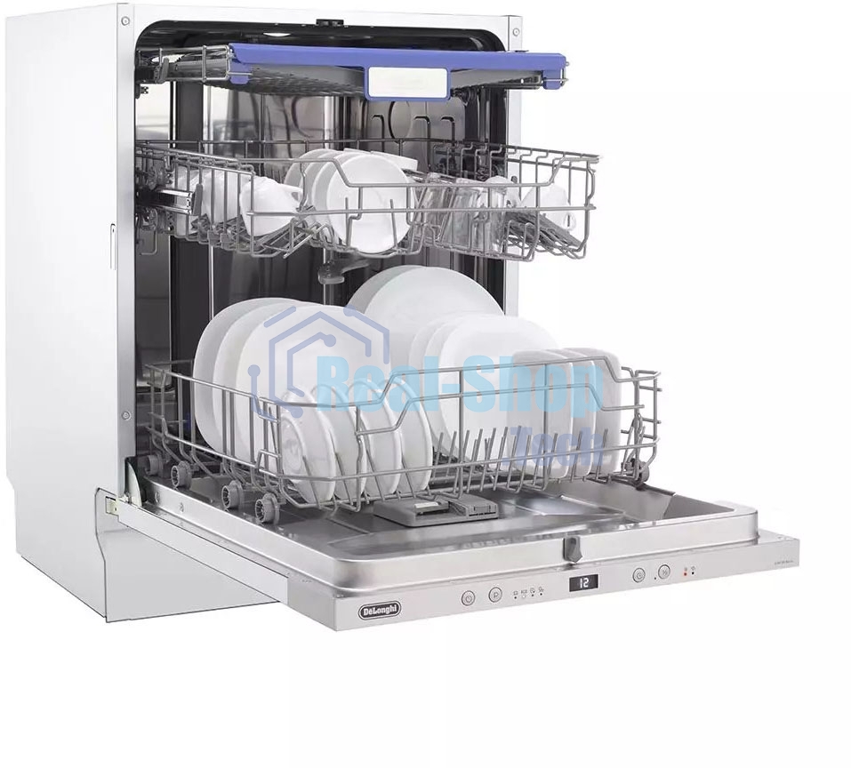 Встраиваемая посудомоечная машина DeLonghi DDW 06F Basilia, серебристый, 59.8 см, 14 компл., 49 дБ, класс A++