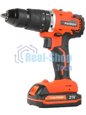 Дрель-шуруповерт Patriot BR 210Li-h UES, 21 В, 2 Ач, 50 Нм, бесщеточный, ударный