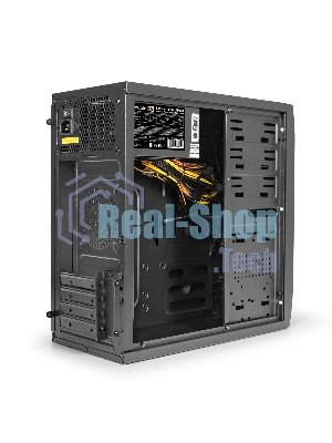 Компьютерный корпус Minitower ExeGate mEVO-7807-XP400 (mATX, БП XP400 с вент. 12см, 1*USB+1*USB 3.0, черный, 1 вент. 12см с RGb подсветкой)