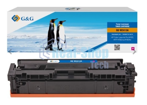 Картридж лазерный G&G GG-W2413A пурпурный (850стр.) для HP Color LaserJet Pro M155;MFP M182nw/M183fw