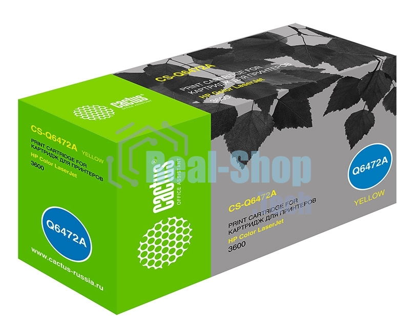 Картридж лазерный Cactus CS-Q6472A желтый (4000 стр.) для HP Color LaserJet 3600