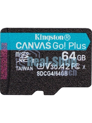 Флеш карта microSDXC 64Gb Kingston SDCG4/64GbSP Canvas Go! Plus V30 A2 w/o adapter