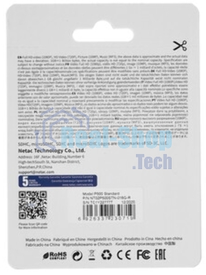 Флеш карта microSDHC 16Gb Netac P500 NT02P500STN-016G-R (с SD адаптером) 80Mb/s