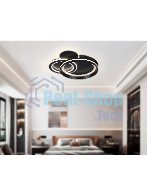 Светильник Ambrella light FA8515/3 BK черный 143W 3000K-6400K 500*500*80 (ПДУ РАДИО 2.4G)