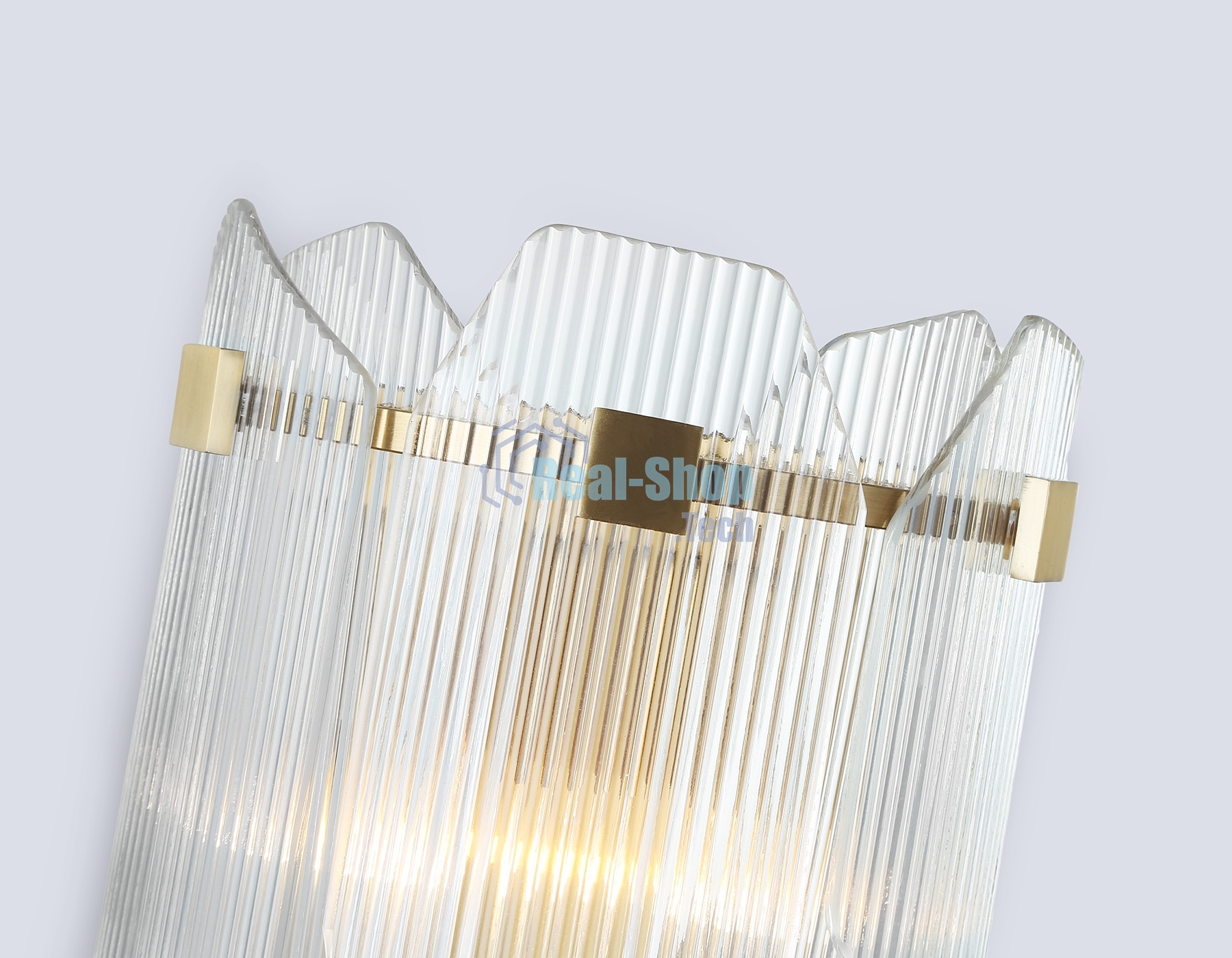 Настенный светильник Ambrella light LH31257/2 BS/CL латунь/прозрачный E14*2 max 40W 220*150*270