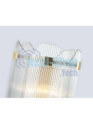 Настенный светильник Ambrella light LH31257/2 BS/CL латунь/прозрачный E14*2 max 40W 220*150*270