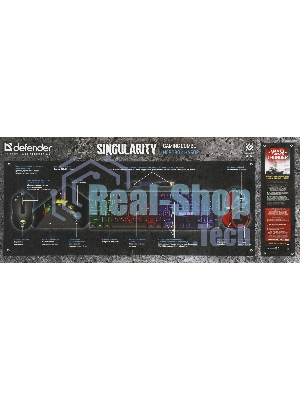 Комплект клавиатура+мышь Defender Singularity MKP-118 проводной, USB, 3200 DPI, чёрный