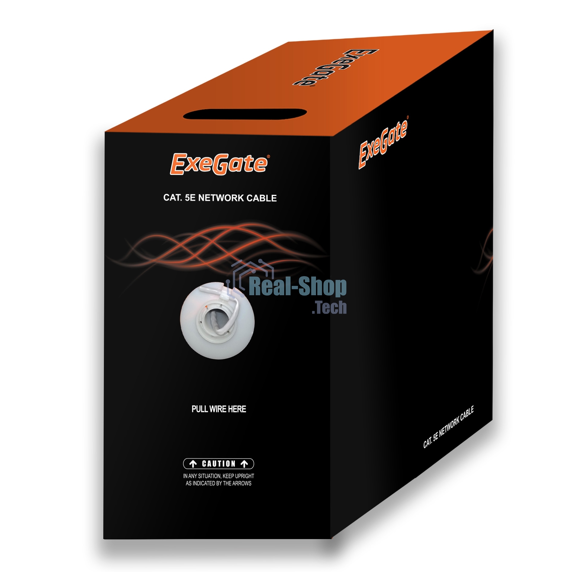 Кабель Exegate FTP 4 пары кат.5e Exegate медь, экран, 305м pullbox, серый