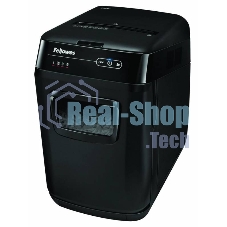 Шредер Fellowes AutoMax 150C FS-46801(01/02)* (секр.P-4)/фрагменты 4x38 мм,/150лист./32лтр./Уничт:скрепки, скобы, пл.карты,CD диски