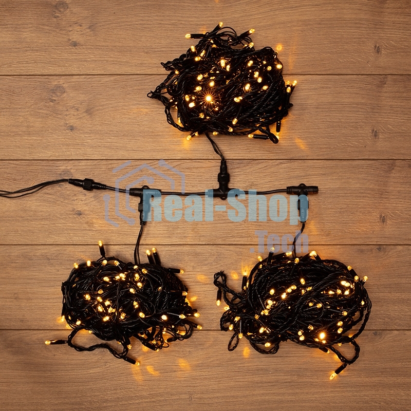 Гирлянда Neon-night LED ClipLight 24V, 3 нити по 20 м, свечение с динамикой, цвет диодов желтый