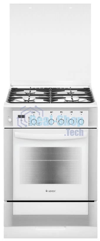 Плита газовая Gefest ПГ 6300-03 0040 белый, конфорок 4 шт, духовка 52 л, 60 см x 85 см x 60 см