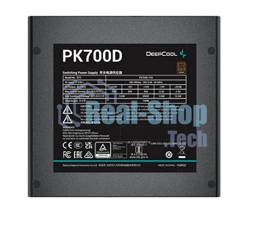 Блок питания Deepcool/GamerStorm PK700D, 700Вт, 80 PLUS Bronze, 120мм. черный