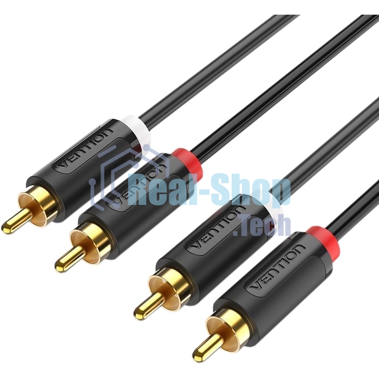 Кабель Vention аудио 2RCA M/2RCA M - 3 м черный