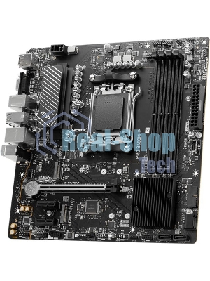 Материнская плата MSI PRO B650M-P, AM5, AMD B650, 4xDDR5, 4xSATA, 2xM.2, 1xPCI-E 4.0 x16, 2xPCI-E 4.0 x1, 1xHDMI, 1xDP, 1xVGA, 1x2.5Gb LAN, 2xUSB 3.2 Gen 1, 2xUSB 3.2 Gen 2, 3x3.5 мм, 7.1, Micro-ATX