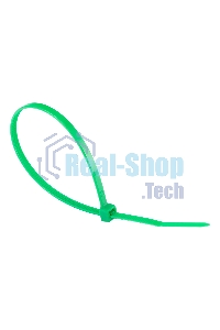 Хомуты Сибртех 200 х 3,6 мм, пластиковые, зеленые, 100 шт.