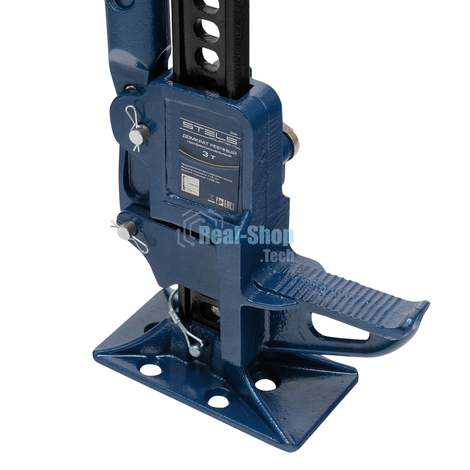 Домкрат Stels 50529 реечный профессиональный 3 тонны 115-1335мм high jack