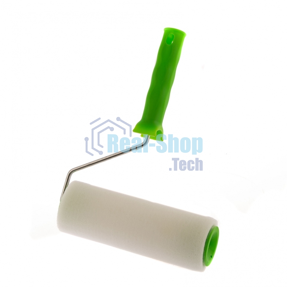 Валик Сибртех Поролон с ручкой, 200 мм, D 48 мм, D ручки 6 мм