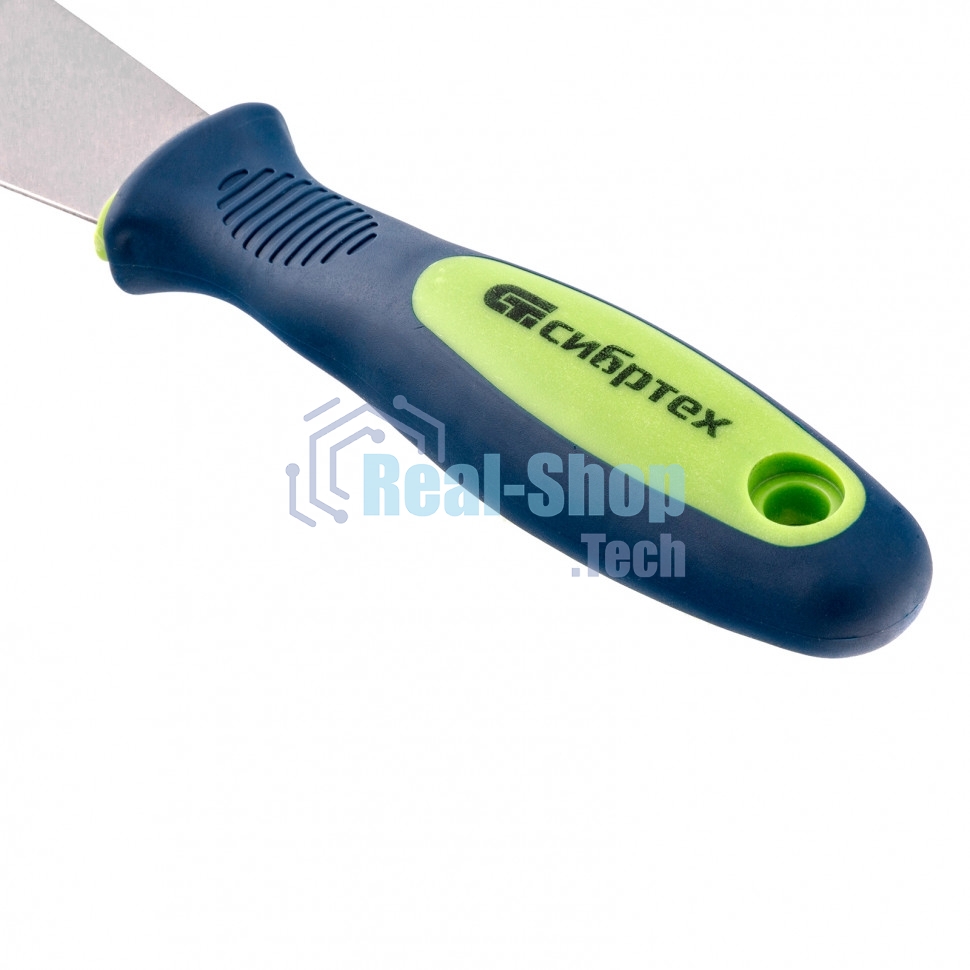 Шпательная лопатка из нержавеющей стали Сибртех, 40 мм, 2-комп. ручка