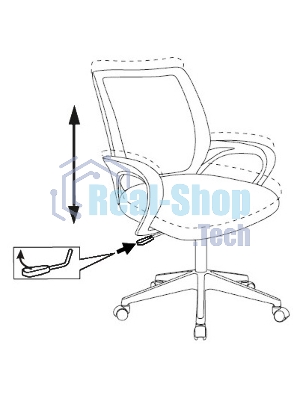 Кресло Бюрократ CH-695NLT/BLACK черный, сетка, 120 кг, механизм качания
