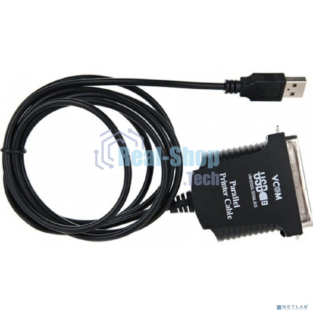 Кабель AM/LPT 1.8м VCOM адаптер USB -> LPT (прямое подключение к LPT порту принтера), VUS7052