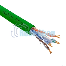Кабель NEOMAX NM716021 U/UTP cat.6 4x2x0.57, 23 AWG, Медь, внутренний, PVCLS нг(А)-LSLTx, 305м, зеленый; Fluke Tested