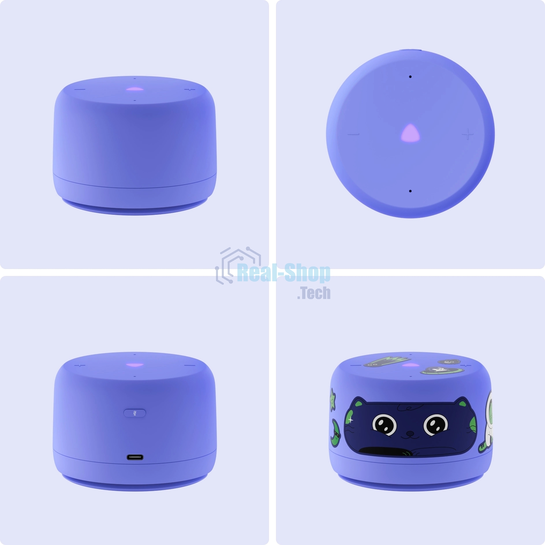 Умная колонка Яндекс Станция Лайт 2 с Алисой, без часов, 6 Вт, модель YNDX-00028 (фиолетовый)