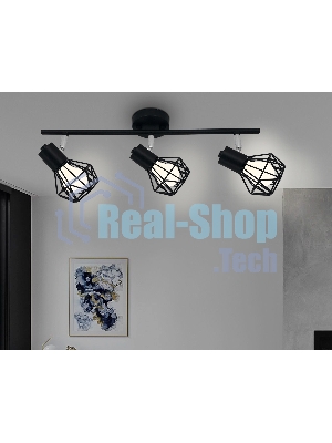 Светильник Ambrella light TR8622/3 BK/CH черный/хром E27*3 max 40W 460*91*175