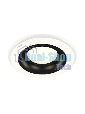 Комплект встраиваемого светильника Ambrella light XC7621002 SWH/PBK белый песок/черный полированный MR16 GU5.3 (C7621, N7011)