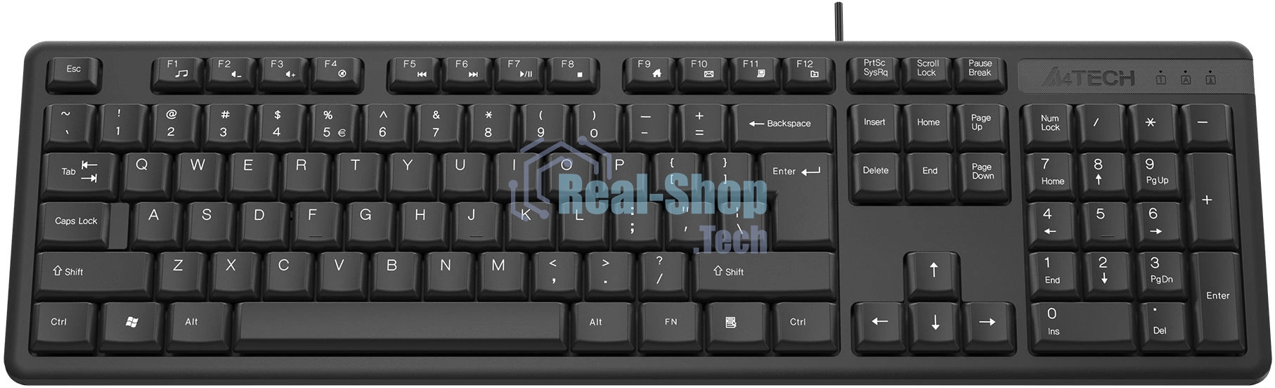 Клавиатура проводная A4Tech KR-3, USB, черный