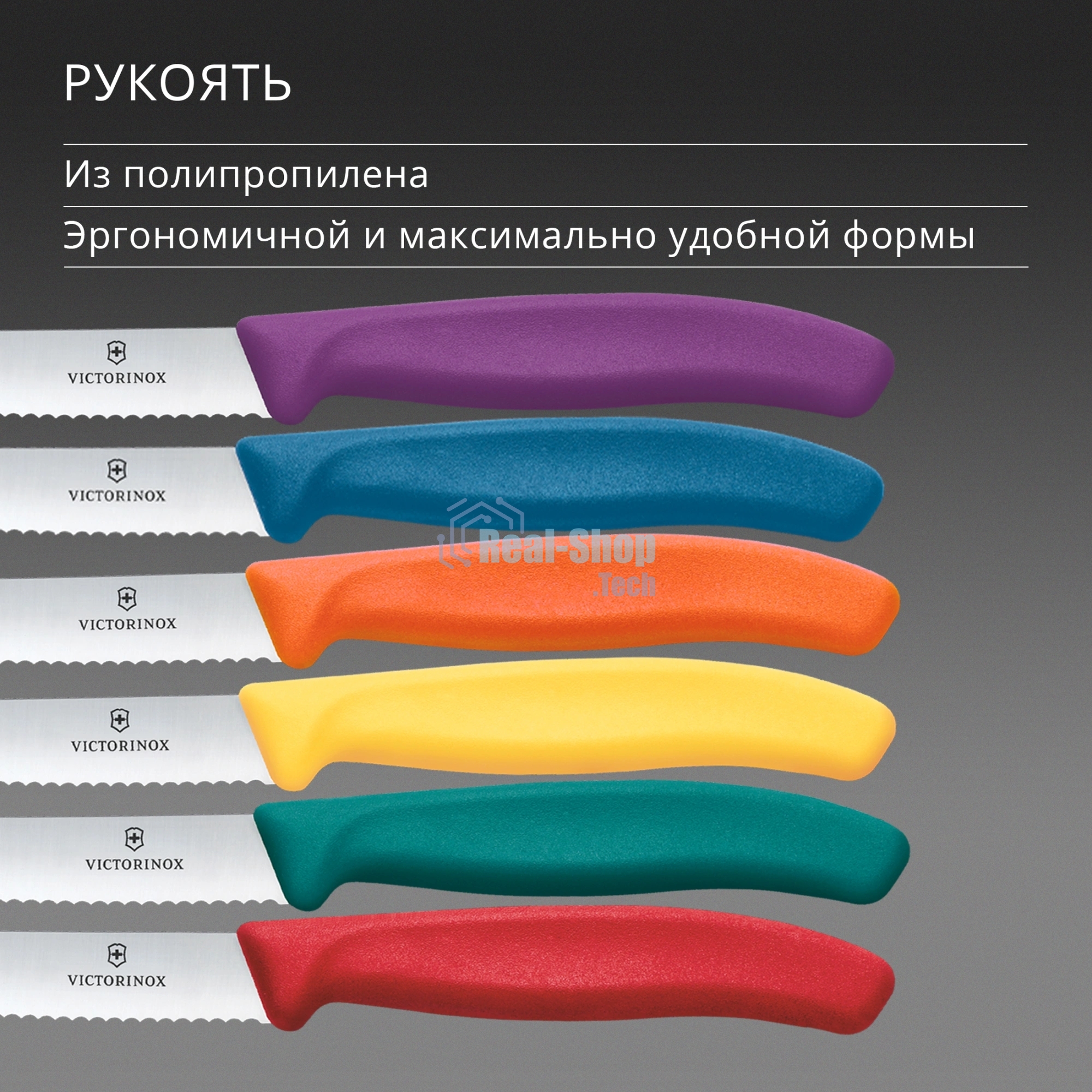 Набор ножей кухонных Victorinox Swiss Classic 6.7836.6C1 (6.7836.6C1) компл.:6предм. ассорти европодвес