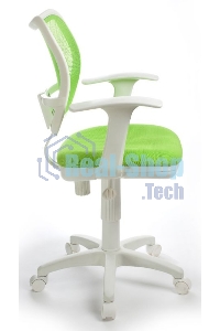 Кресло компьютерное Бюрократ CH-W797/SD/TW-18 TW-18 салатовый, спинка сетка, сиденье салатовый, колеса белый/салатовый, пластик белый