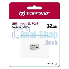 Флеш карта microSD 32Gb Transcend microSDHC Class 10 UHS-1 U1, (без адаптера), TLC