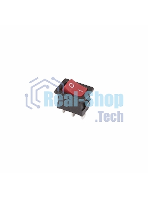 Выключатель клавишный Rexant 250V 6А (3с) ON-ON красный Mini