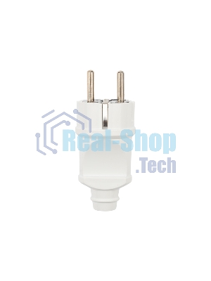 Вилка Евро Rexant прямая с з/к 16А усиленная белая