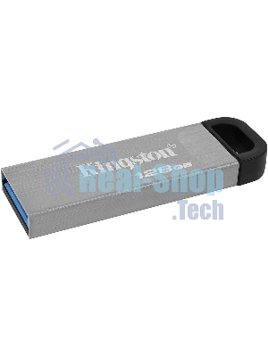 Флешка USB Kingston DataTraveler KYSON (DTKN/128 Gb), 128Gb, USB 3.2 Gen 1, R/W 200/60, серебристый/черный