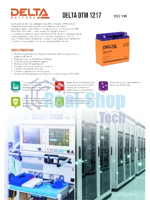 Батарея для ИБП Delta DTM 1217 (12V, 17Ah)
