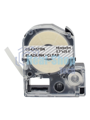 Картридж ленточный Cactus CS-LK5TbN черный для Epson LW400/LW700/LW600P/LW1000P/K400/Z700/Z900