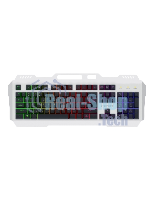 Клавиатура Gembird KB-G710M-S проводная, USB Type-A, чёрный/серебристый