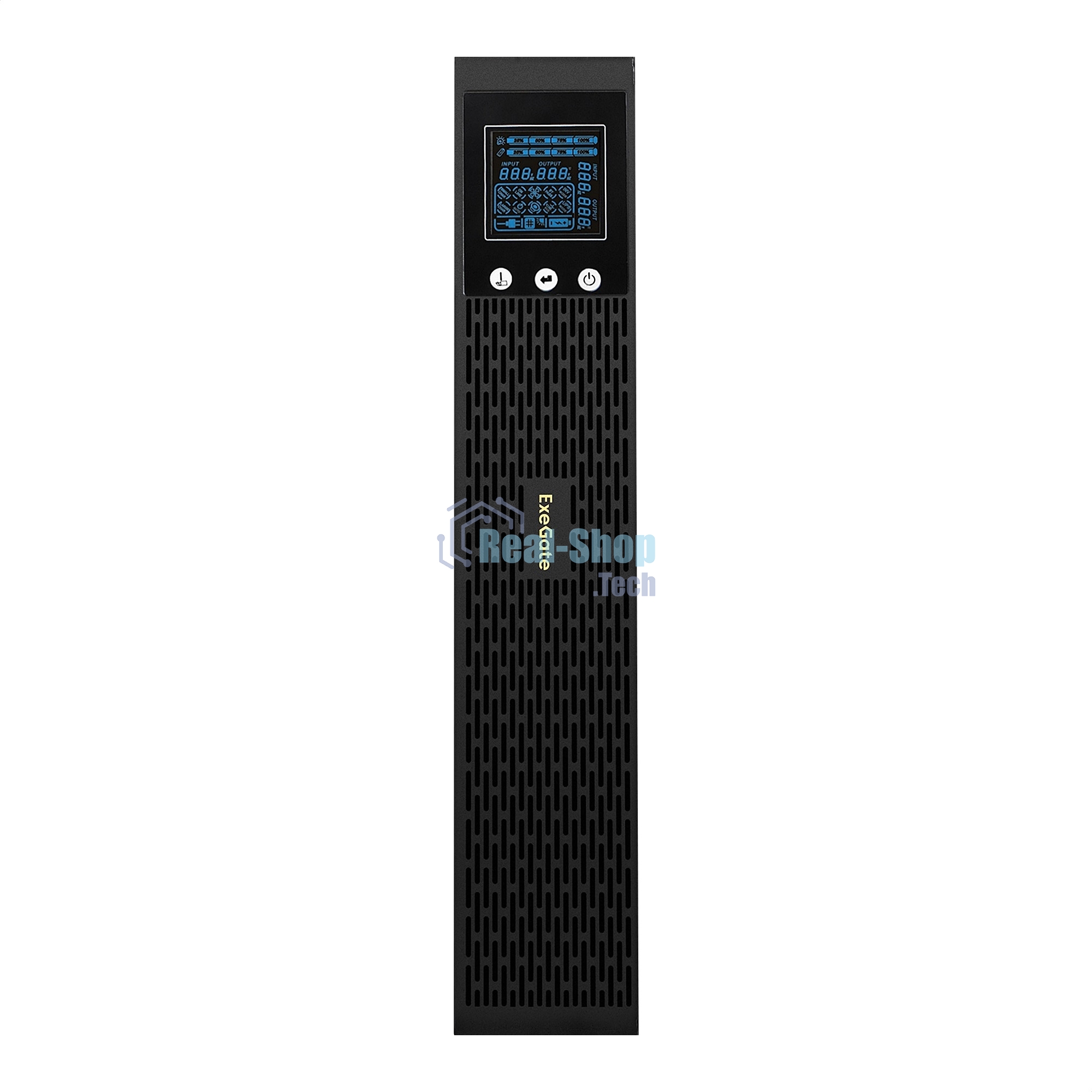Источник бесперебойного питания Pure Sine Wave ExeGate SinePower UHB-1000.LCD.AVR.1SH.4C13.RJ.USB.2U 1000VA/800W, LCD, AVR, 1*Schuko+4*C13, RJ45/11, USB, Rackmount 2U/Tower, металлический корпус, черный